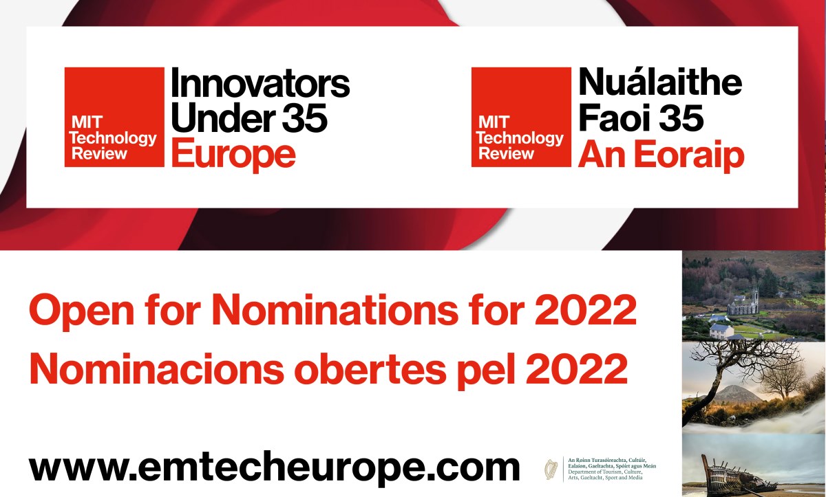Les nominacions per als premis Innovators Under 35 europeus ja estan obertes!