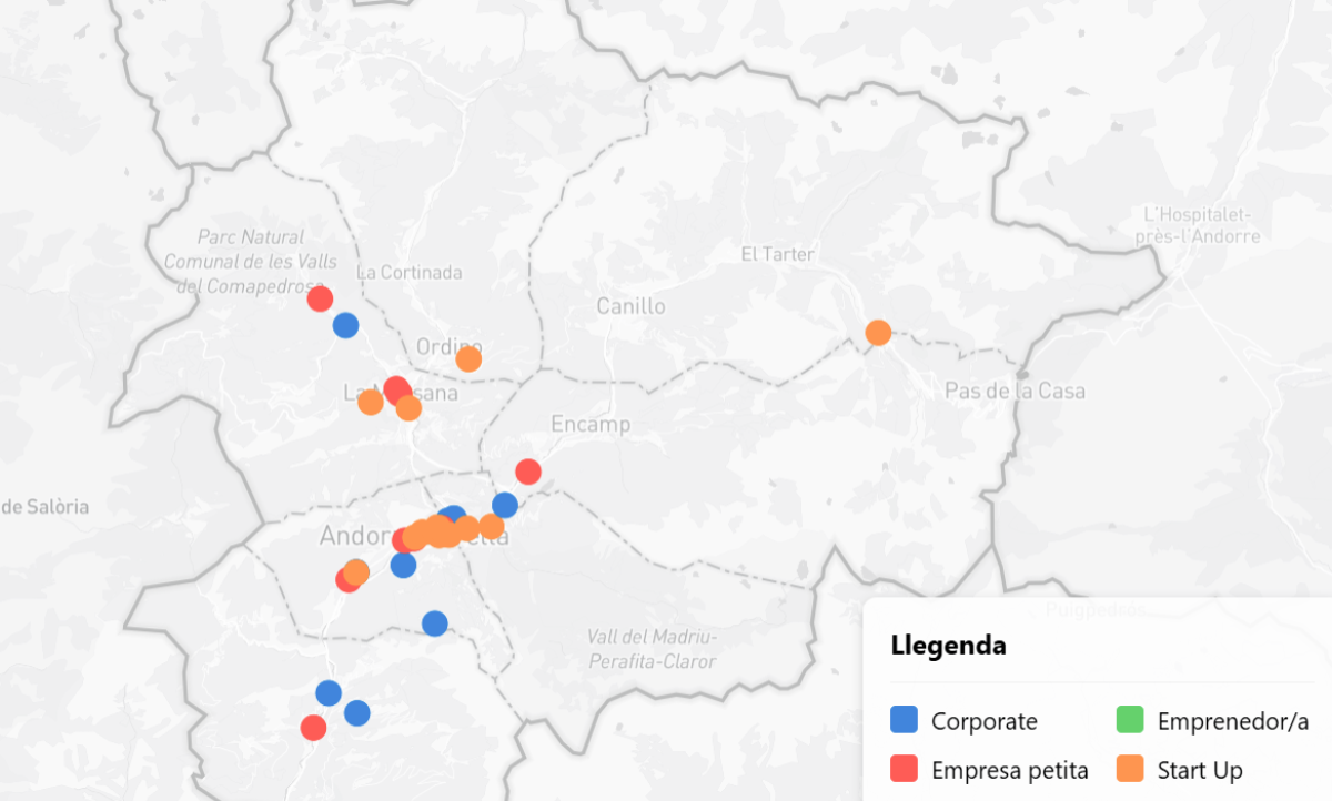 Mapa d'empreses innovadores d'Andorra