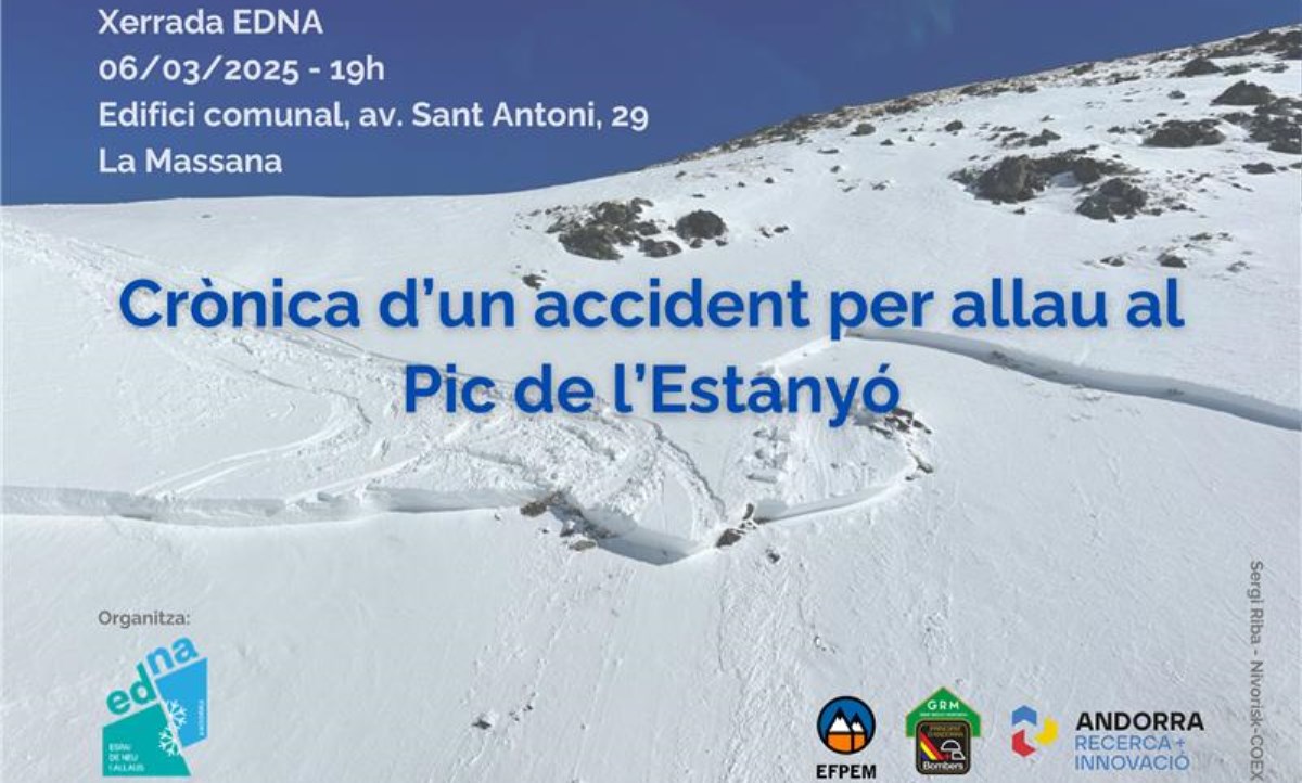 Xerrada EDNA: "Crònica d’un accident al Pic de l’Estanyó"