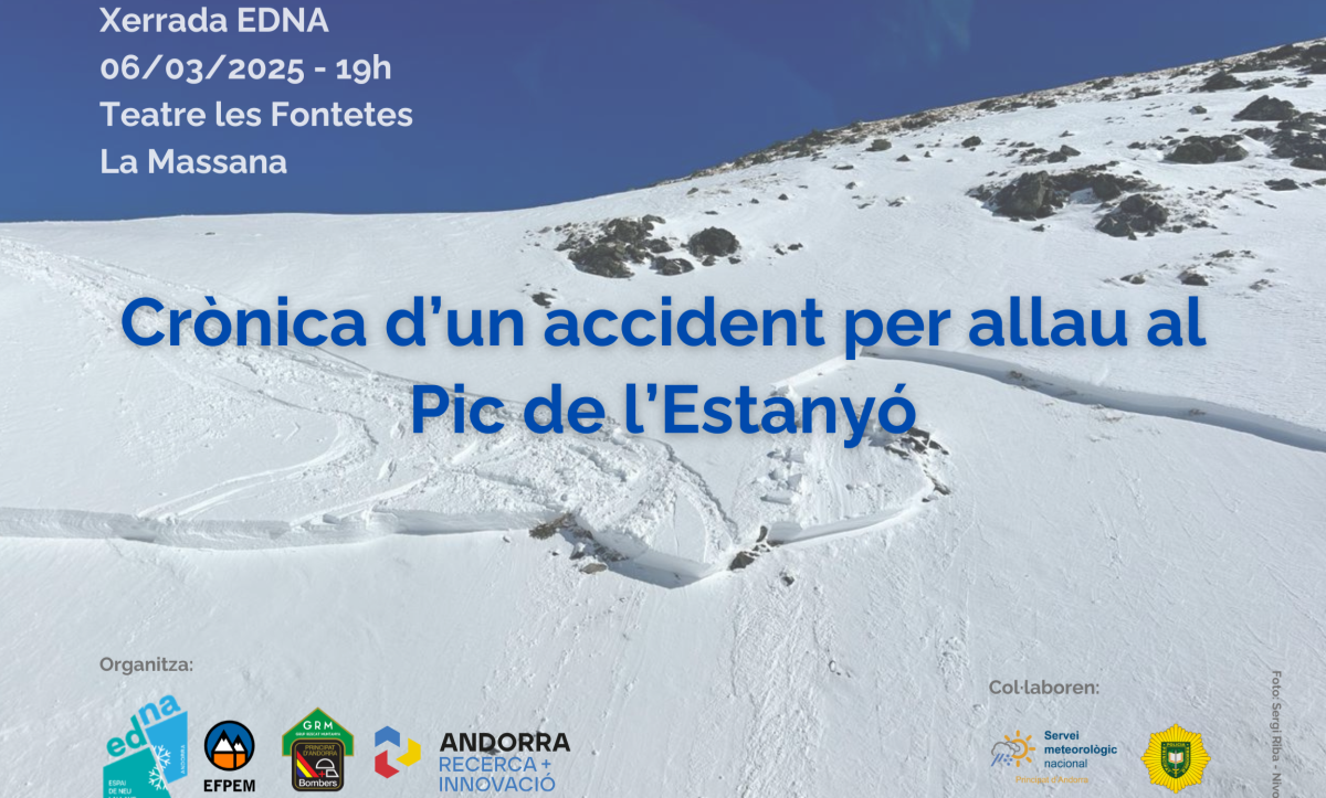 Xerrada EDNA: "Crònica d’un accident al Pic de l’Estanyó"